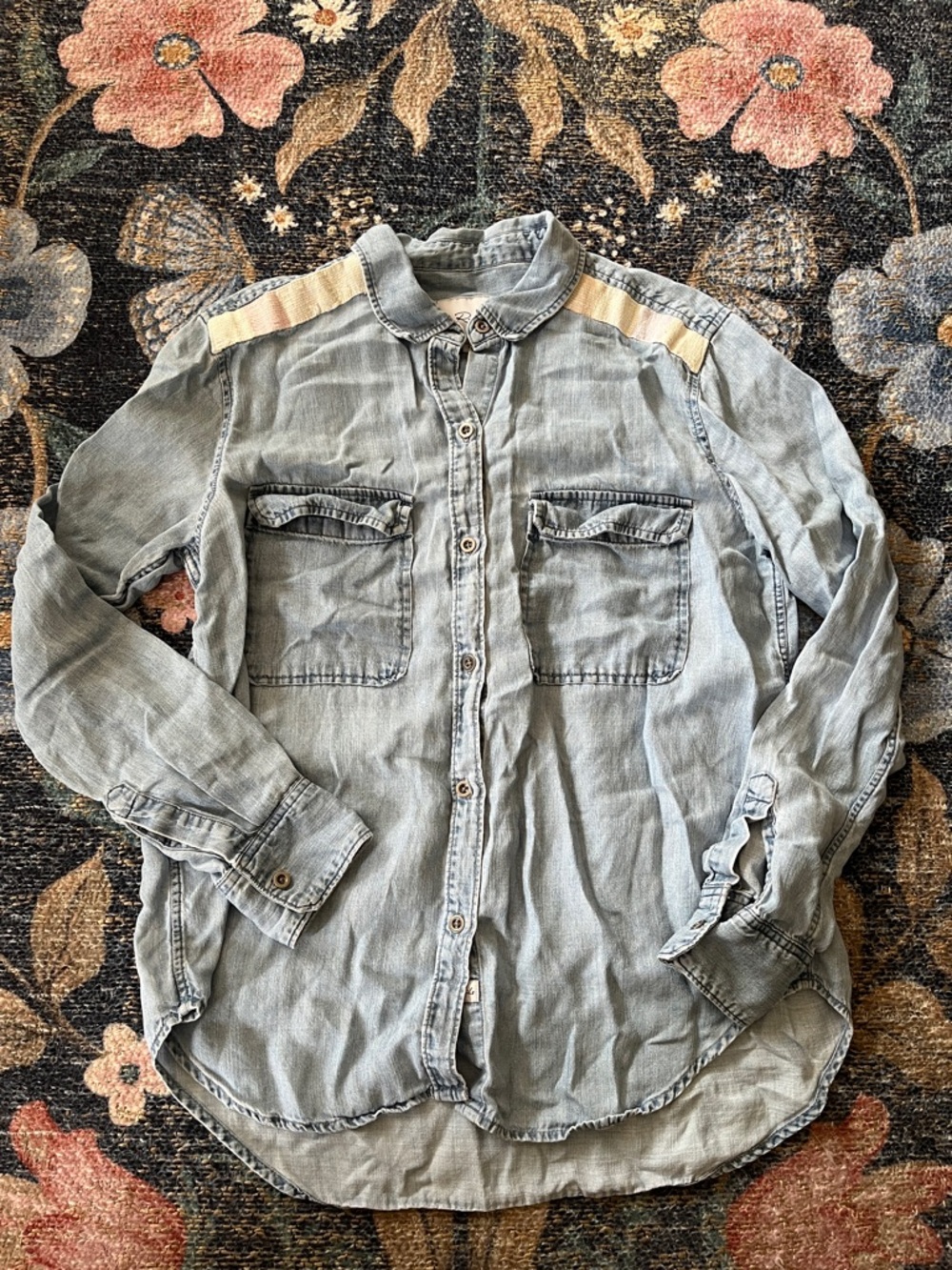 Rails Jimi Medium Vintage Wash Aztec Epaulette Shirt